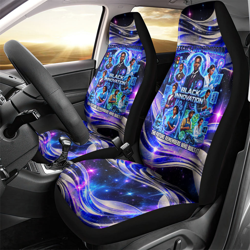 African American Inventions Black Inventors Car Seat Cover Black Excellence Heritage Tribute - Futuristic Innovation