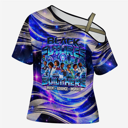 African American Inventions Black Inventors Cross Shoulder Shirt Black Excellence Heritage Tribute - Futuristic Innovation