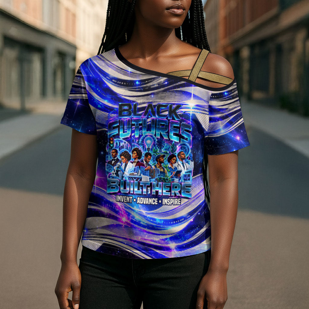 African American Inventions Black Inventors Cross Shoulder Shirt Black Excellence Heritage Tribute - Futuristic Innovation