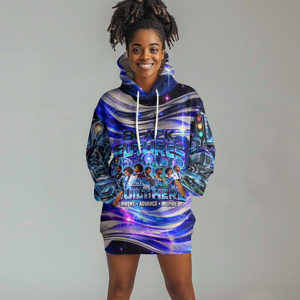 African American Inventions Black Inventors Hoodie Dress Black Excellence Heritage Tribute - Futuristic Innovation