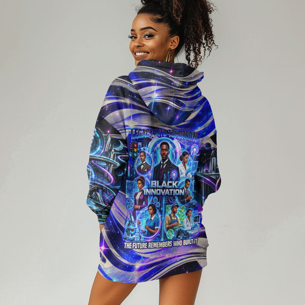 African American Inventions Black Inventors Hoodie Dress Black Excellence Heritage Tribute - Futuristic Innovation