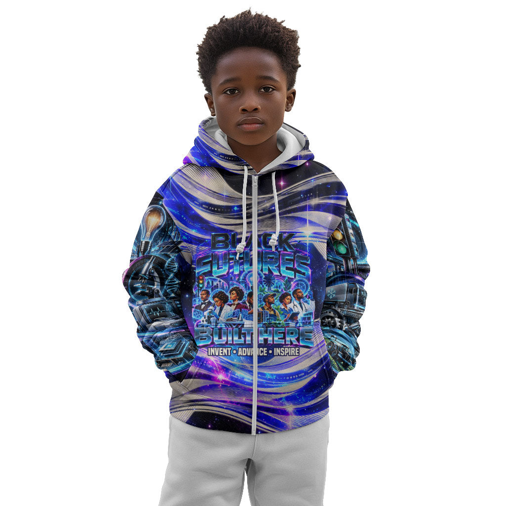 African American Inventions Black Inventors Kid Hoodie Black Excellence Heritage Tribute - Futuristic Innovation