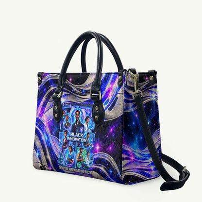 African American Inventions Black Inventors Leather Bag Black Excellence Heritage Tribute - Futuristic Innovation