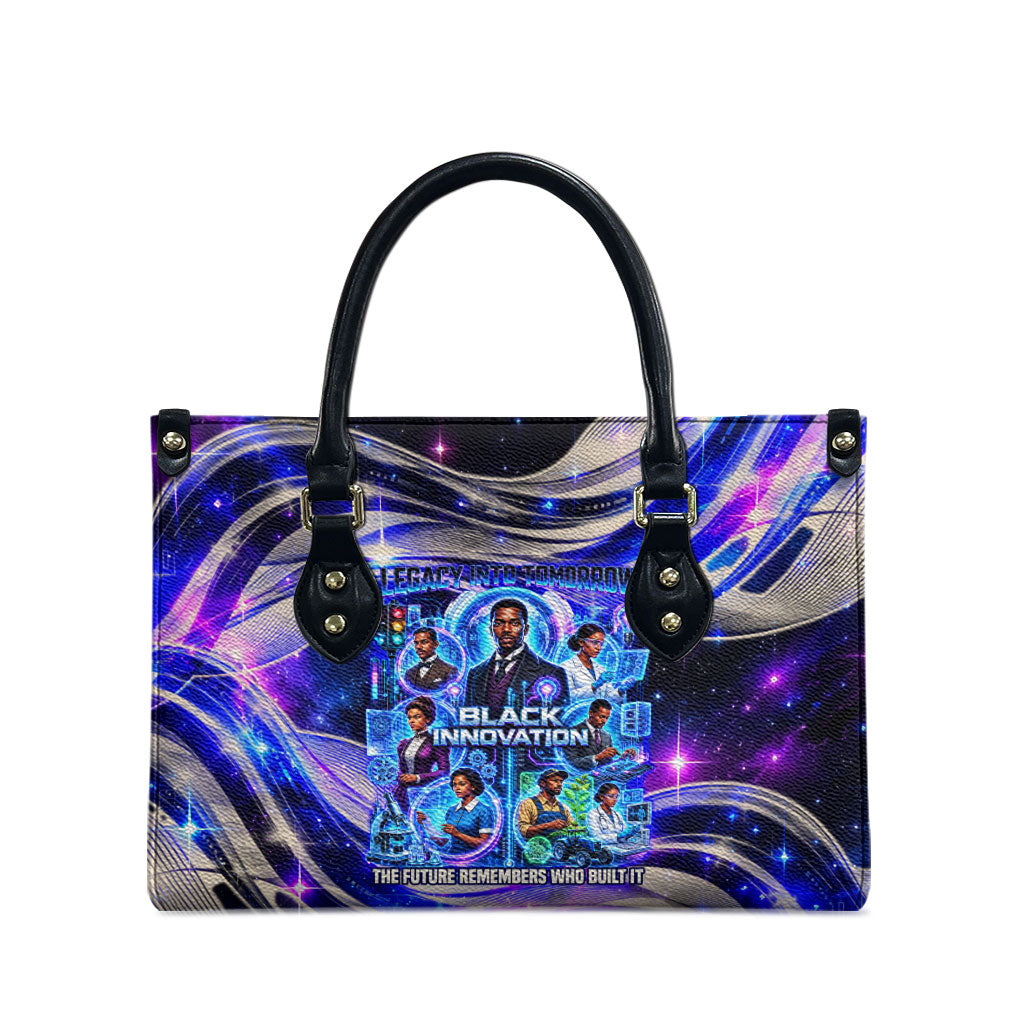 African American Inventions Black Inventors Leather Bag Black Excellence Heritage Tribute - Futuristic Innovation