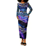 African American Inventions Black Inventors Long Sleeve Bodycon Dress Black Excellence Heritage Tribute - Futuristic Innovation