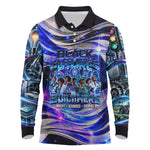 African American Inventions Black Inventors Long Sleeve Polo Shirt Black Excellence Heritage Tribute - Futuristic Innovation