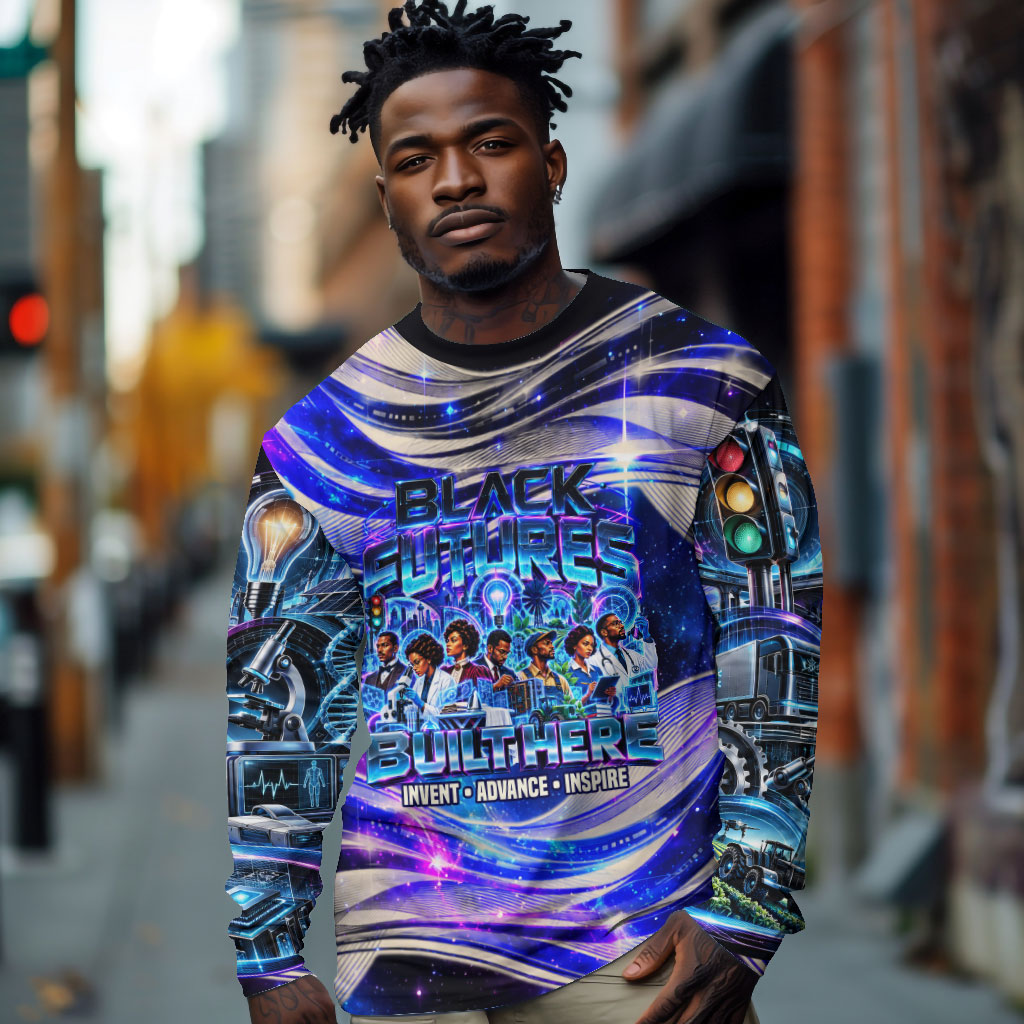 African American Inventions Black Inventors Long Sleeve Shirt Black Excellence Heritage Tribute - Futuristic Innovation