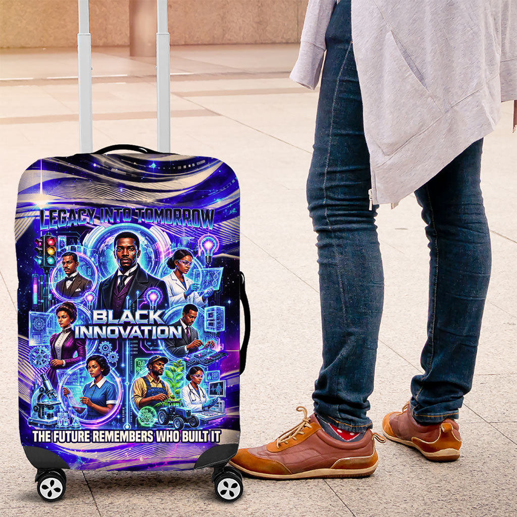 African American Inventions Black Inventors Luggage Cover Black Excellence Heritage Tribute - Futuristic Innovation