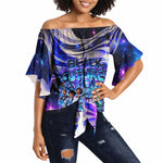 African American Inventions Black Inventors Off Shoulder Wrap Waist Top Black Excellence Heritage Tribute - Futuristic Innovation