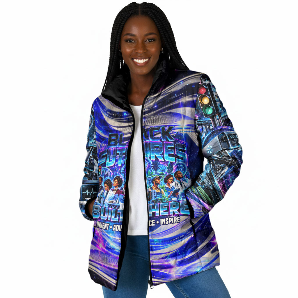 African American Inventions Black Inventors Padded Jacket Black Excellence Heritage Tribute - Futuristic Innovation