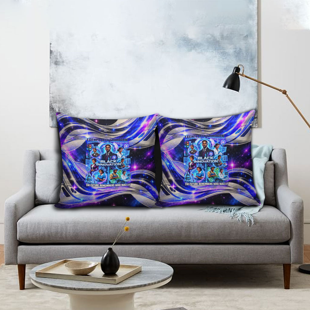 African American Inventions Black Inventors Pillow Cover Black Excellence Heritage Tribute - Futuristic Innovation