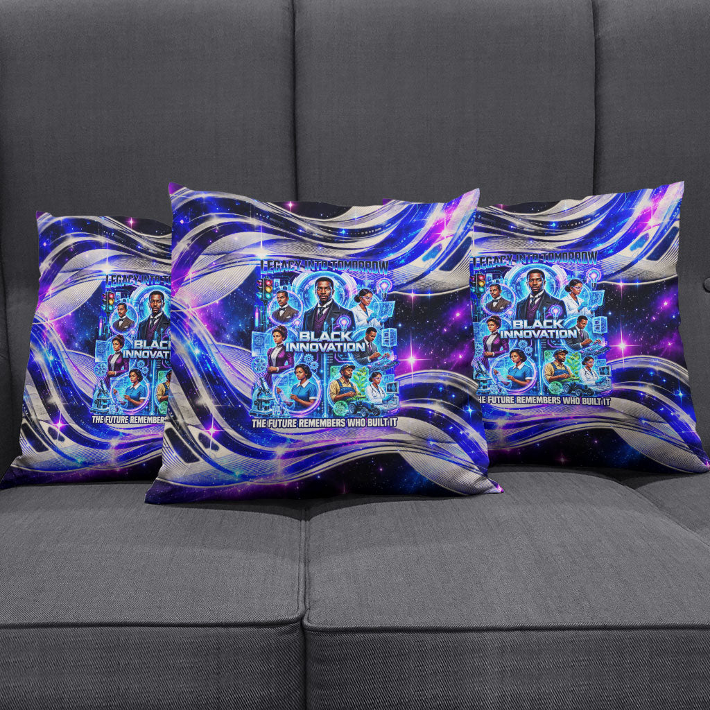 African American Inventions Black Inventors Pillow Cover Black Excellence Heritage Tribute - Futuristic Innovation