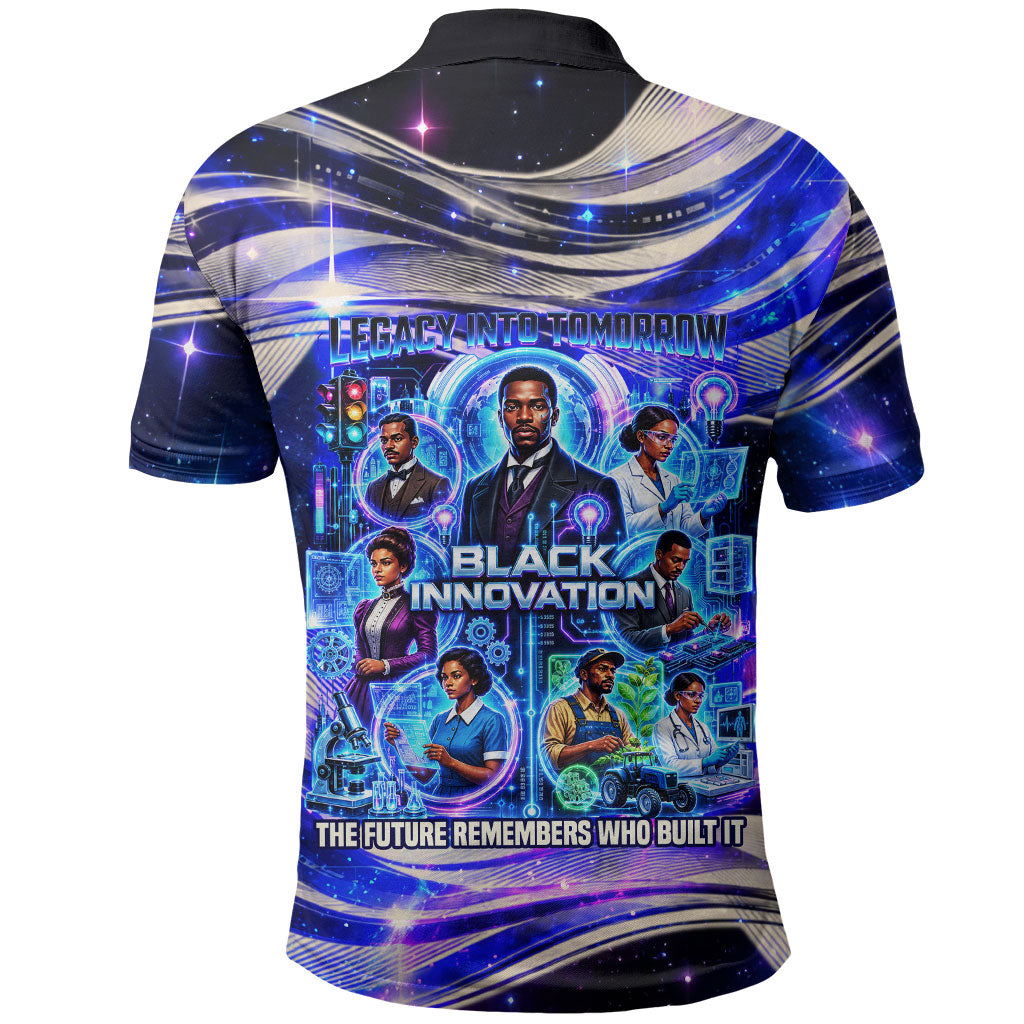 African American Inventions Black Inventors Polo Shirt Black Excellence Heritage Tribute - Futuristic Innovation