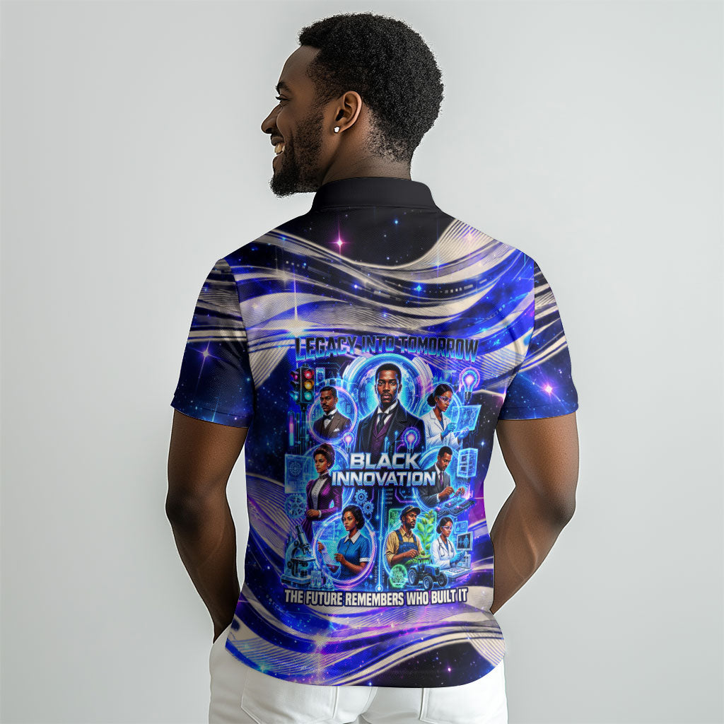 African American Inventions Black Inventors Polo Shirt Black Excellence Heritage Tribute - Futuristic Innovation