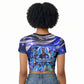 African American Inventions Black Inventors Raglan Cropped T shirt Black Excellence Heritage Tribute - Futuristic Innovation