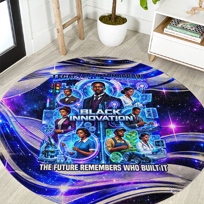 African American Inventions Black Inventors Round Carpet Black Excellence Heritage Tribute - Futuristic Innovation