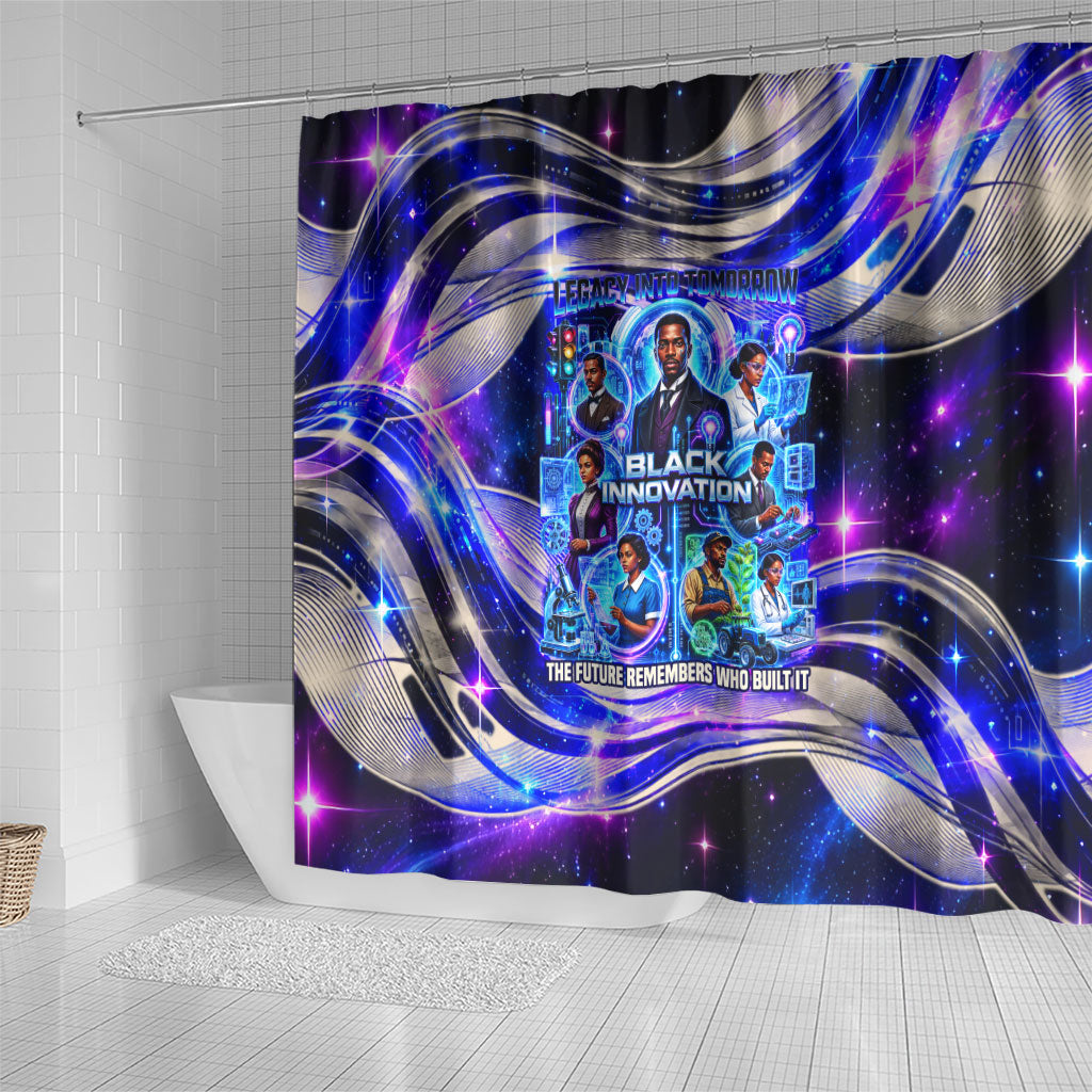 African American Inventions Black Inventors Shower Curtain Black Excellence Heritage Tribute - Futuristic Innovation