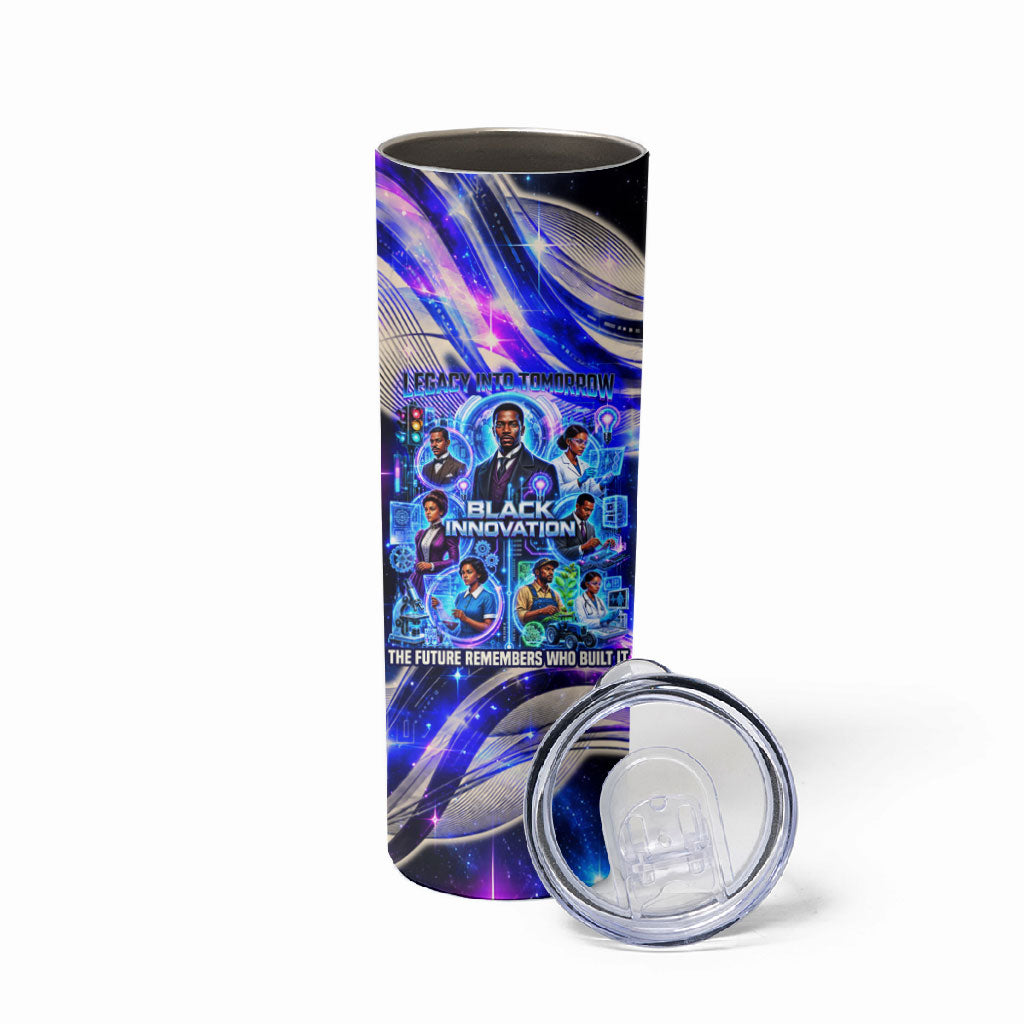 African American Inventions Black Inventors Skinny Tumbler Black Excellence Heritage Tribute - Futuristic Innovation
