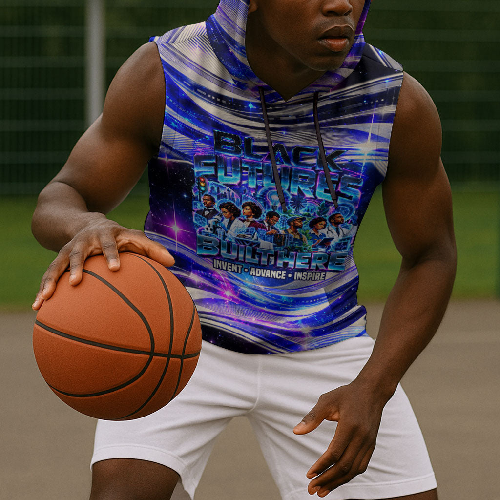 African American Inventions Black Inventors Sleeveless Hoodie Black Excellence Heritage Tribute - Futuristic Innovation