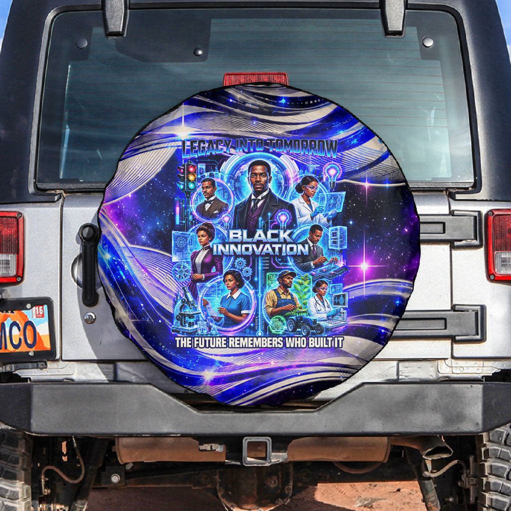 African American Inventions Black Inventors Spare Tire Cover Black Excellence Heritage Tribute - Futuristic Innovation