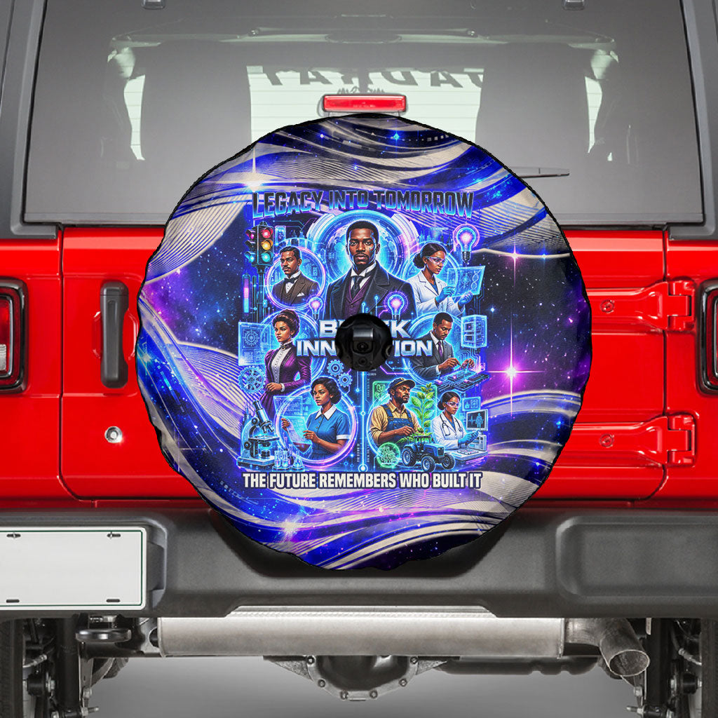 African American Inventions Black Inventors Spare Tire Cover Black Excellence Heritage Tribute - Futuristic Innovation
