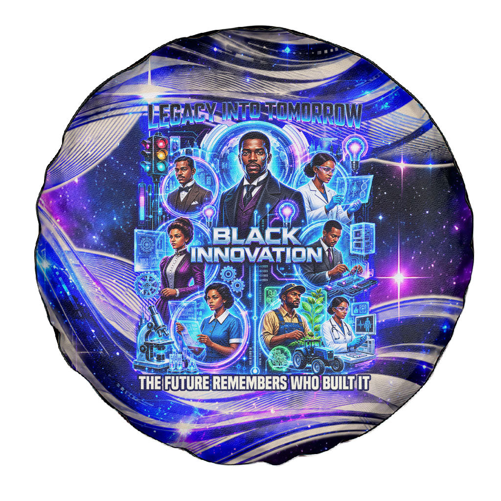 African American Inventions Black Inventors Spare Tire Cover Black Excellence Heritage Tribute - Futuristic Innovation