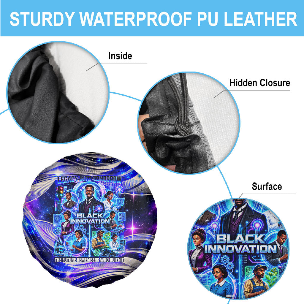 African American Inventions Black Inventors Spare Tire Cover Black Excellence Heritage Tribute - Futuristic Innovation