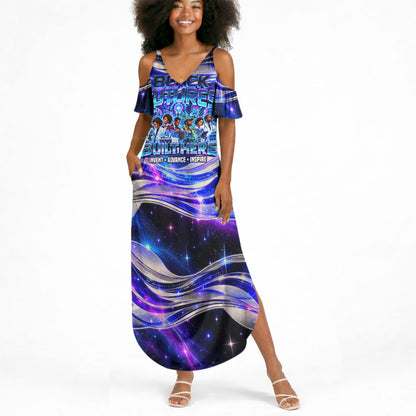 African American Inventions Black Inventors Summer Maxi Dress Black Excellence Heritage Tribute - Futuristic Innovation