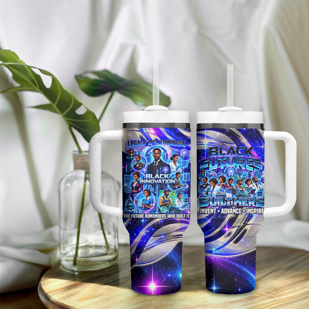 African American Inventions Black Inventors Tumbler With Handle Black Excellence Heritage Tribute - Futuristic Innovation
