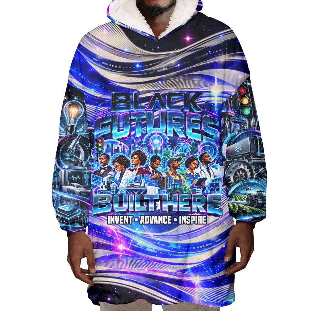 African American Inventions Black Inventors Wearable Blanket Hoodie Black Excellence Heritage Tribute - Futuristic Innovation