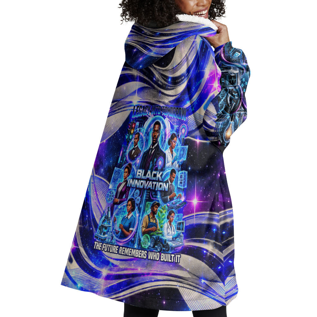 African American Inventions Black Inventors Wearable Blanket Hoodie Black Excellence Heritage Tribute - Futuristic Innovation