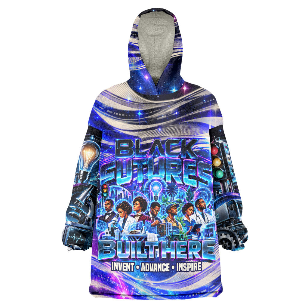 African American Inventions Black Inventors Wearable Blanket Hoodie Black Excellence Heritage Tribute - Futuristic Innovation