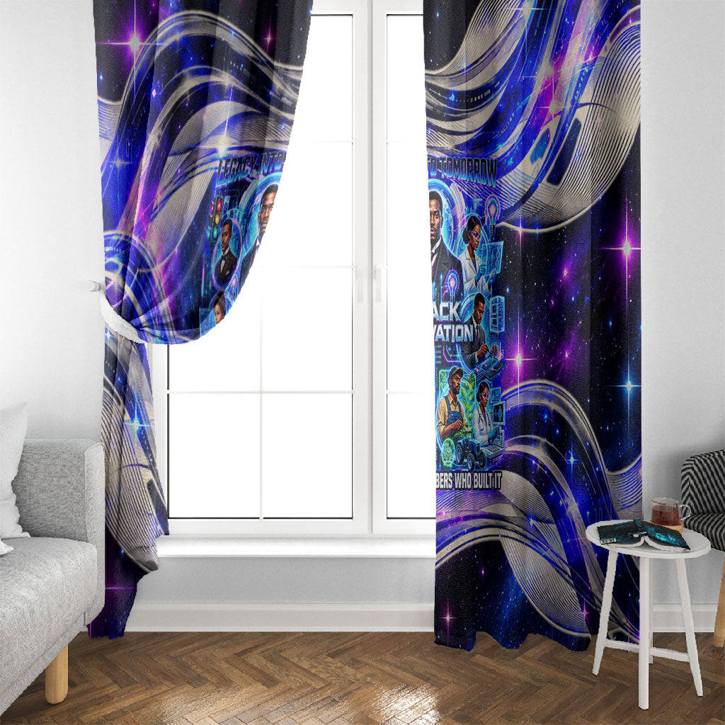 African American Inventions Black Inventors Window Curtain Black Excellence Heritage Tribute - Futuristic Innovation