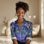 African American Inventions Black Inventors Women Casual Shirt Black Excellence Heritage Tribute - Futuristic Innovation