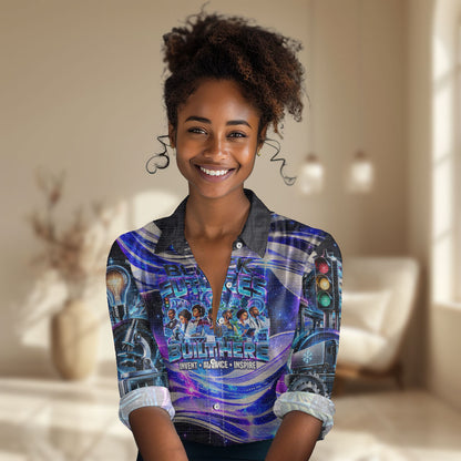 African American Inventions Black Inventors Women Casual Shirt Black Excellence Heritage Tribute - Futuristic Innovation