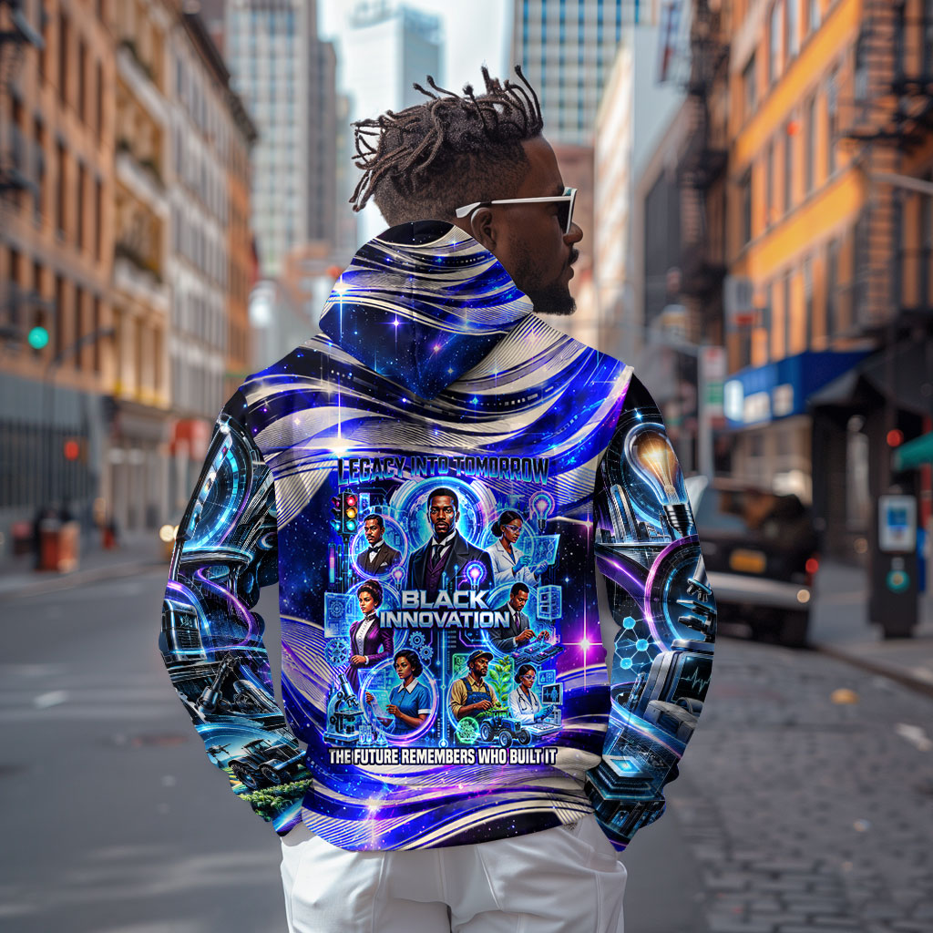African American Inventions Black Inventors Zip Hoodie Black Excellence Heritage Tribute - Futuristic Innovation