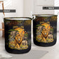 African Wildlife Heart Laundry Basket Safari Sunset Lion Elephant Giraffe Tribal Pattern