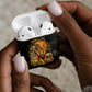 African Wildlife Heart AirPods Case Safari Sunset Lion Elephant Giraffe Tribal Pattern