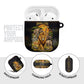 African Wildlife Heart AirPods Case Safari Sunset Lion Elephant Giraffe Tribal Pattern