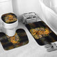 African Wildlife Heart Bathroom Set Safari Sunset Lion Elephant Giraffe Tribal Pattern