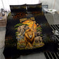 African Wildlife Heart Bedding Set Safari Sunset Lion Elephant Giraffe Tribal Pattern