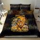 African Wildlife Heart Bedding Set Safari Sunset Lion Elephant Giraffe Tribal Pattern