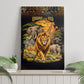 African Wildlife Heart Canvas Wall Art Safari Sunset Lion Elephant Giraffe Tribal Pattern