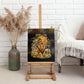 African Wildlife Heart Canvas Wall Art Safari Sunset Lion Elephant Giraffe Tribal Pattern