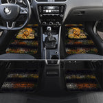 African Wildlife Heart Car Mats Safari Sunset Lion Elephant Giraffe Tribal Pattern