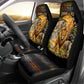 African Wildlife Heart Car Seat Cover Safari Sunset Lion Elephant Giraffe Tribal Pattern