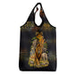 African Wildlife Heart Grocery Bag Safari Sunset Lion Elephant Giraffe Tribal Pattern