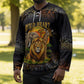 African Wildlife Heart Hockey Jersey Safari Sunset Lion Elephant Giraffe Tribal Pattern