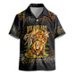 African Wildlife Heart Kid Hawaiian Shirt Safari Sunset Lion Elephant Giraffe Tribal Pattern