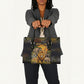 African Wildlife Heart Leather Bag Safari Sunset Lion Elephant Giraffe Tribal Pattern